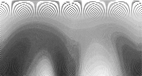 Halftone wave background. Curved gradient texture or pattern. Vertical gradie イラスト素材