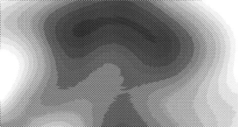 Halftone wave background. Curved gradient texture or pattern. Vertical gradie Illustrazione stock