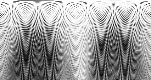 Halftone wave background. Curved gradient texture or pattern. Vertical gradie Stock Illustration