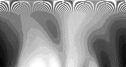 Halftone wave background. Curved gradient texture or pattern. Vertical gradie Stock Illustration