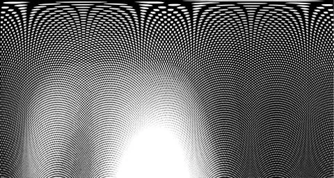 Halftone wave background. Curved gradient texture or pattern. Vertical gradie Illustrazione stock