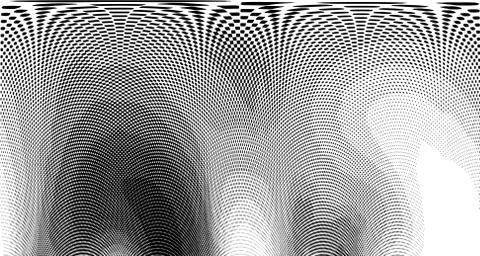 Halftone wave background. Curved gradient texture or pattern. Vertical gradie Stock Illustration