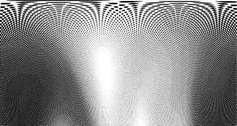 Halftone wave background. Curved gradient texture or pattern. Vertical gradie Illustrazione stock