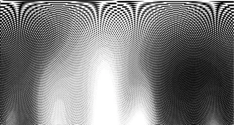 Halftone wave background. Curved gradient texture or pattern. Vertical gradie Illustrazione stock