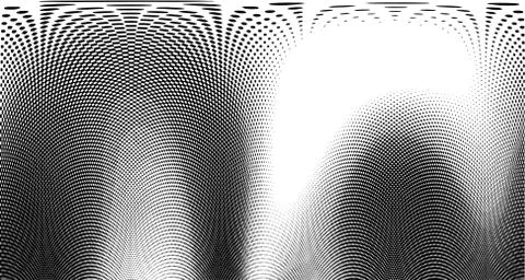 Halftone wave background. Curved gradient texture or pattern. Vertical gradie イラスト素材