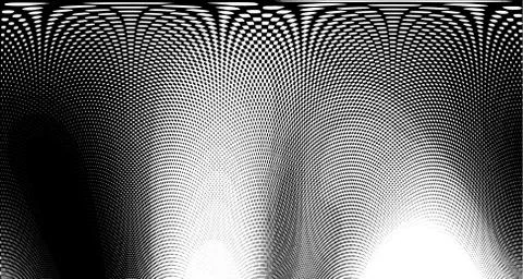 Halftone wave background. Curved gradient texture or pattern. Vertical gradie Stock Illustration