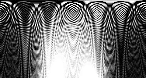 Halftone wave background. Curved gradient texture or pattern. Vertical gradie Illustrazione stock