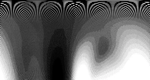 Halftone wave background. Curved gradient texture or pattern. Vertical gradie Stock Illustration