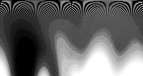 Halftone wave background. Curved gradient texture or pattern. Vertical gradie Stock Illustration