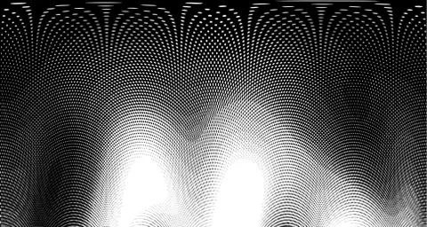 Halftone wave background. Curved gradient texture or pattern. Vertical gradie Stock Illustration