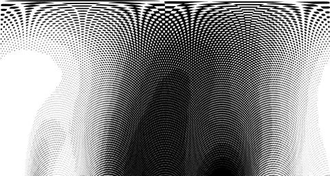 Halftone wave background. Curved gradient texture or pattern. Vertical gradie Stock Illustration