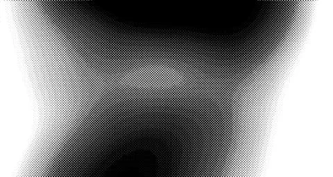 Halftone wave background. Curved gradient texture or pattern. Vertical gradie Illustrazione stock