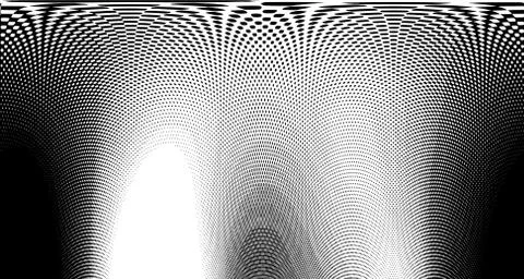 Halftone wave background. Curved gradient texture or pattern. Vertical gradie Stock Illustration
