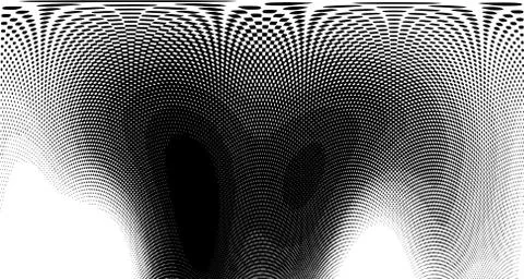 Halftone wave background. Curved gradient texture or pattern. Vertical gradie Stockillustratie
