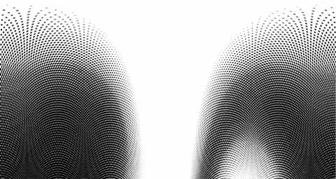 Halftone wave background. Curved gradient texture or pattern. Vertical gradie 스톡 일러스트