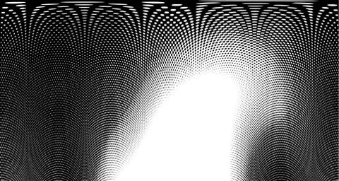 Halftone wave background. Curved gradient texture or pattern. Vertical gradie Stock Illustration