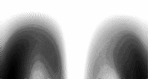 Halftone wave background. Curved gradient texture or pattern. Vertical gradie Stock Illustration