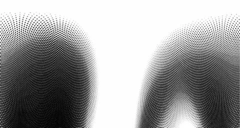 Halftone wave background. Curved gradient texture or pattern. Vertical gradie 스톡 일러스트
