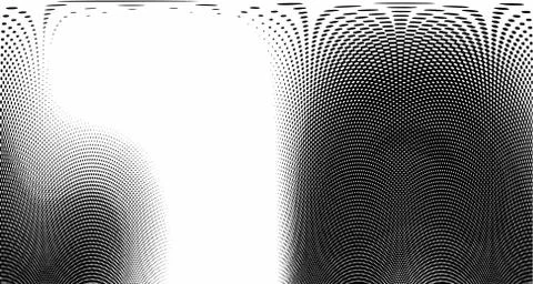 Halftone wave background. Curved gradient texture or pattern. Vertical gradie Stock Illustration