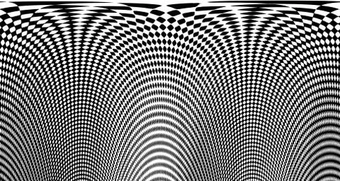 Halftone wave background. Curved gradient texture or pattern. Vertical gradie Illustrazione stock