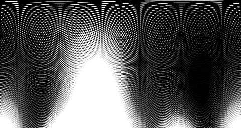 Halftone wave background. Curved gradient texture or pattern. Vertical gradie Illustrazione stock