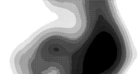Halftone wave background. Curved gradient texture or pattern. Vertical gradie Illustrazione stock