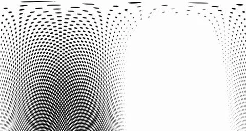 Halftone wave background. Curved gradient texture or pattern. Vertical gradie Stock Illustration