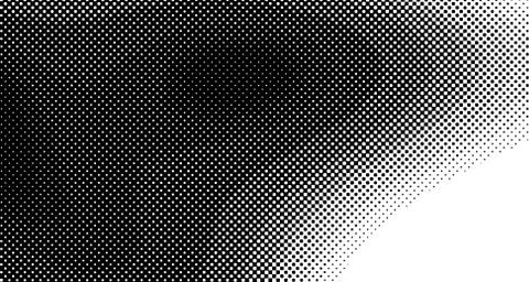 Halftone wave background. Curved gradient texture or pattern. Vertical gradie Illustrazione stock