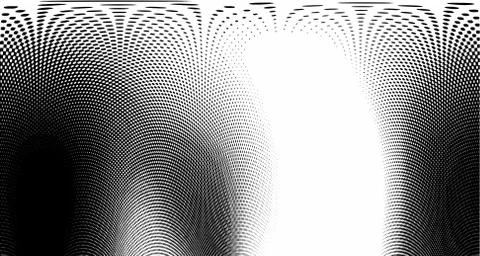 Halftone wave background. Curved gradient texture or pattern. Vertical gradie Stock Illustration