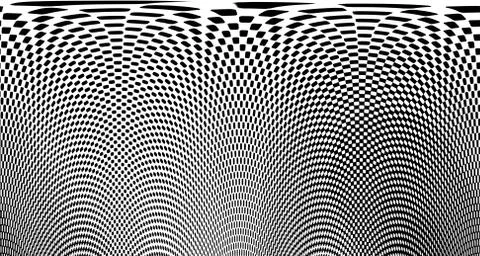 Halftone wave background. Curved gradient texture or pattern. Vertical gradie Illustrazione stock