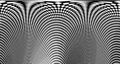 Halftone wave background. Curved gradient texture or pattern. Vertical gradie Illustrazione stock