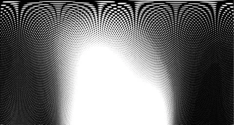 Halftone wave background. Curved gradient texture or pattern. Vertical gradie Illustrazione stock