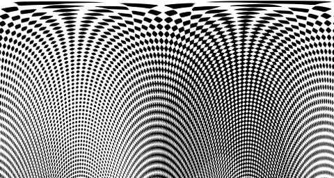 Halftone wave background. Curved gradient texture or pattern. Vertical gradie Illustrazione stock