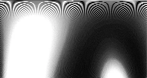 Halftone wave background. Curved gradient texture or pattern. Vertical gradie Illustrazione stock