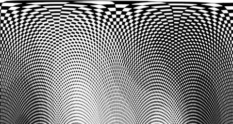 Halftone wave background. Curved gradient texture or pattern. Vertical gradie Stock Illustration