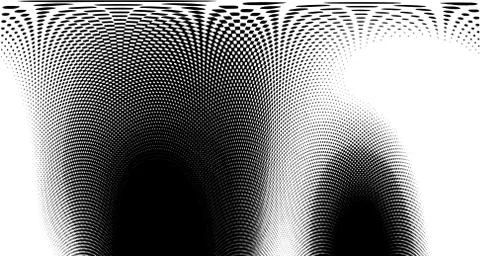 Halftone wave background. Curved gradient texture or pattern. Vertical gradie 스톡 일러스트