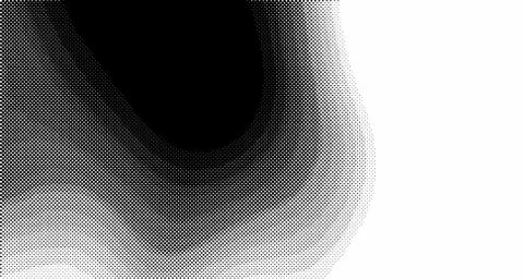 Halftone wave background. Curved gradient texture or pattern. Vertical gradie Stock Illustration