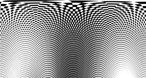 Halftone wave background. Curved gradient texture or pattern. Vertical gradie Stock Illustration