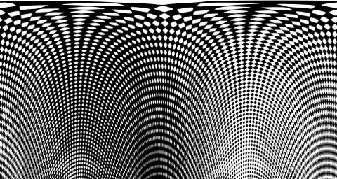 Halftone wave background. Curved gradient texture or pattern. Vertical gradie 스톡 일러스트