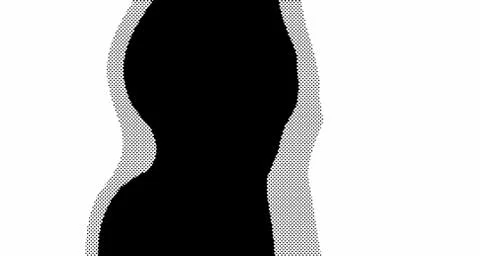 Halftone wave background. Curved gradient texture or pattern. Vertical gradie 스톡 일러스트