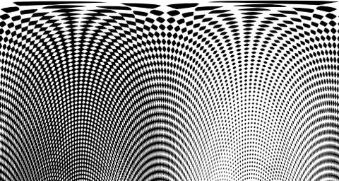 Halftone wave background. Curved gradient texture or pattern. Vertical gradie Stock Illustration