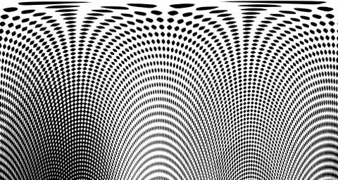 Halftone wave background. Curved gradient texture or pattern. Vertical gradie Stock Illustration