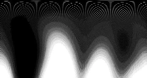 Halftone wave background. Curved gradient texture or pattern. Vertical gradie Stock Illustration