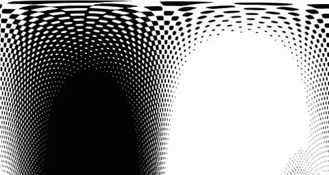 Halftone wave background. Curved gradient texture or pattern. Vertical gradie Stock Illustration