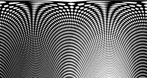 Halftone wave background. Curved gradient texture or pattern. Vertical gradie Stock Illustration