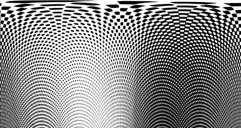 Halftone wave background. Curved gradient texture or pattern. Vertical gradie 스톡 일러스트