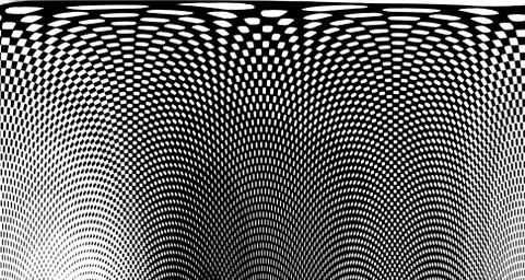 Halftone wave background. Curved gradient texture or pattern. Vertical gradie イラスト素材
