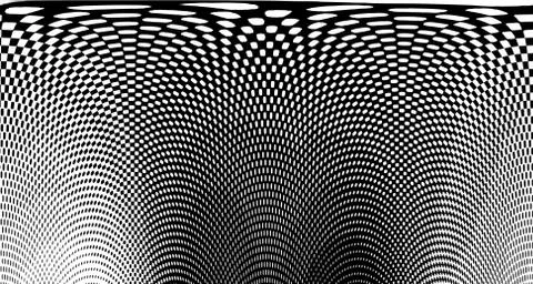 Halftone wave background. Curved gradient texture or pattern. Vertical gradie Stock Illustration