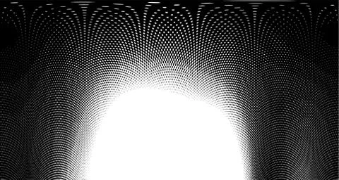 Halftone wave background. Curved gradient texture or pattern. Vertical gradie Illustrazione stock