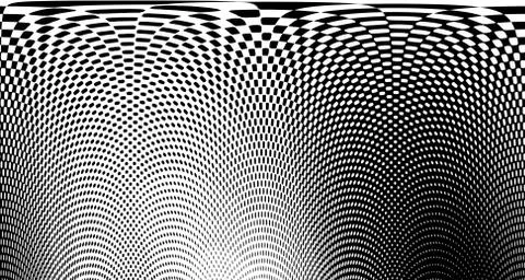 Halftone wave background. Curved gradient texture or pattern. Vertical gradie Stock Illustration